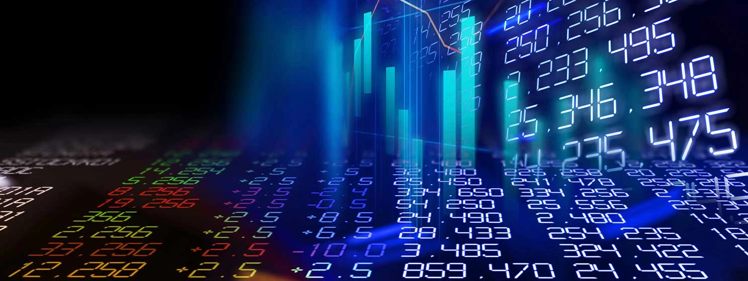 Stock market investment graph