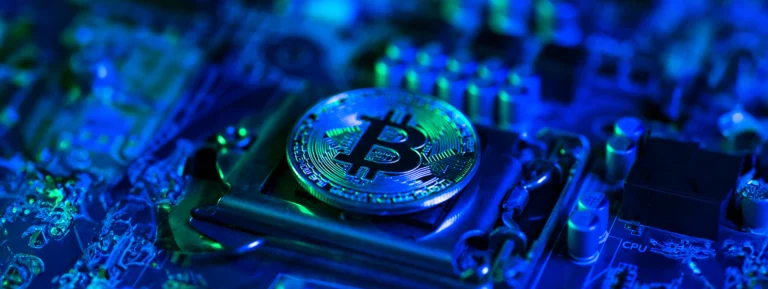 btc bitcoin mining cpu concept