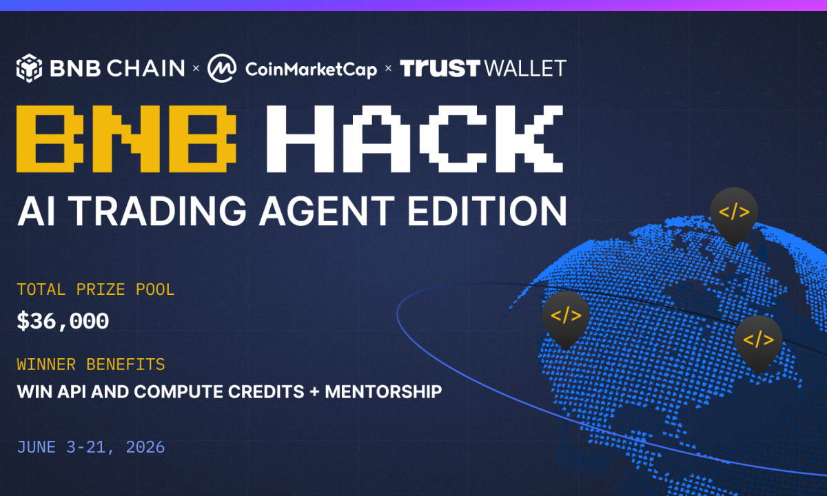 BNB Chain, CoinMarketCap, and Trust Wallet Launch $36,000 BNB HACK: AI Trading Agent Edition - Brave New Coin
