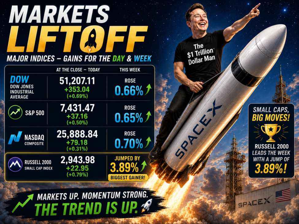 US major indices close higher on the day and on the week | investingLive